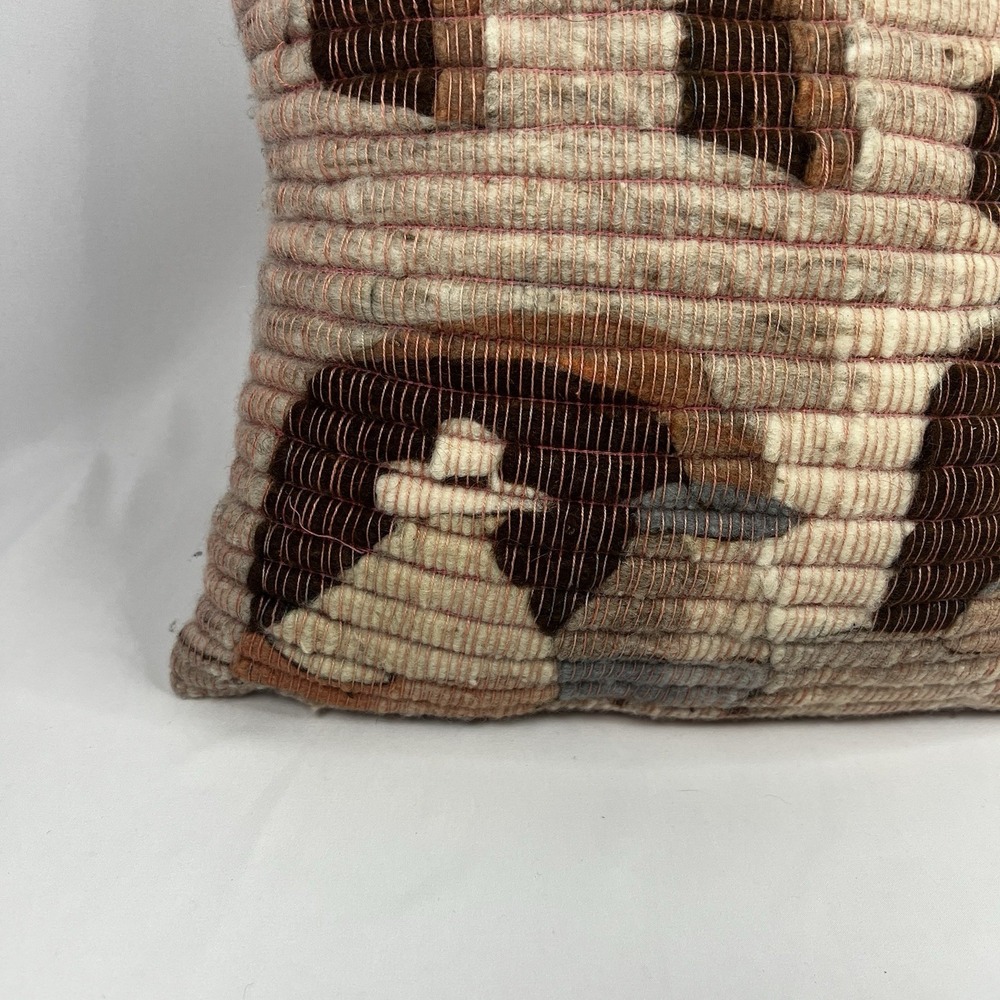 Vintage Raquel's Collection 100%‎ Wool Hand Woven Pillow 14X14 Peruvian Folk Art - Picture 5 of 7